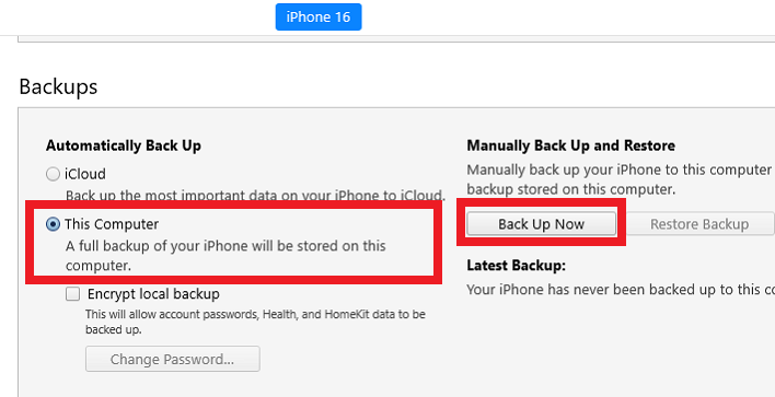body itunes backup pc
