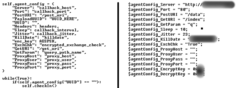 Comparison of Medusa and PowerTaskel configuration code