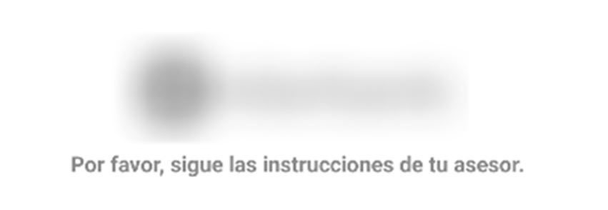 Follow your advisor's instructions message from the fake bank app