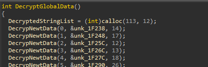 Adding decrypted strings to the global list