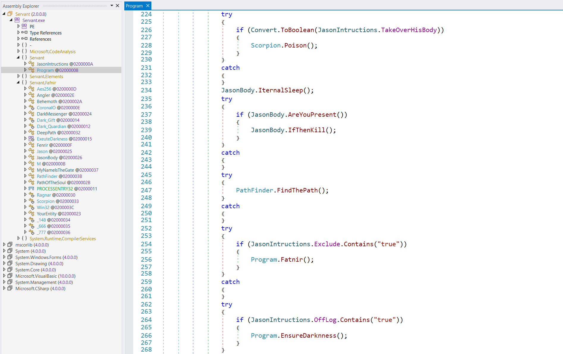 Figure 13. Main JasonRAT entry point showing renamed function names Figure 13. Main JasonRAT entry point showing renamed function names