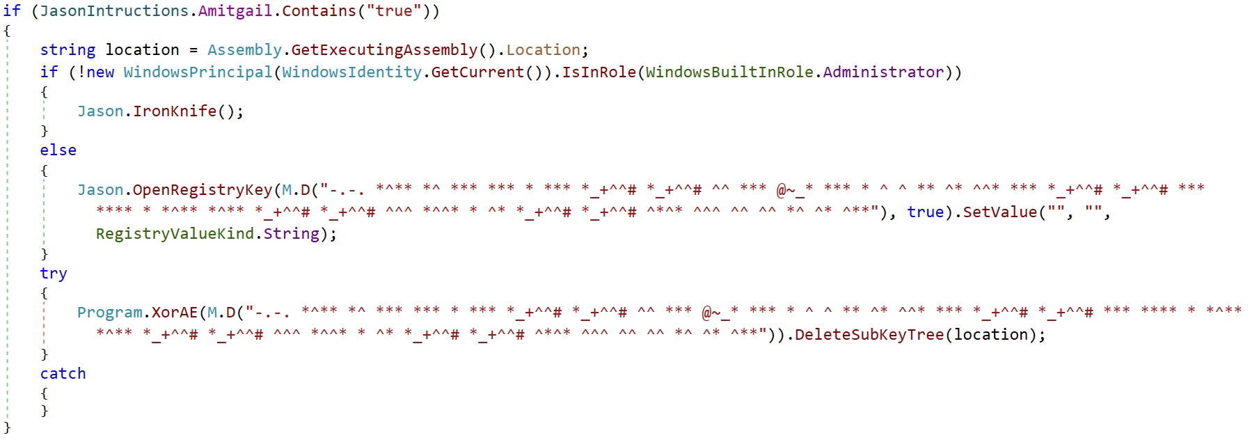 Figure 14. Extended Morse code used as string obfuscation in JasonRat Figure 14. Extended Morse code used as string obfuscation in JasonRat