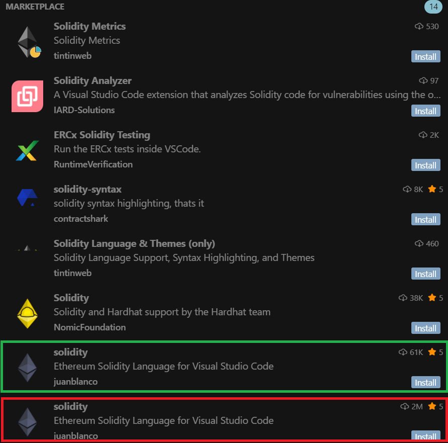 Updated search results for "solidity"