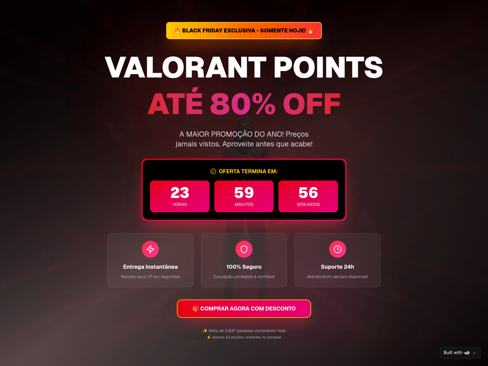 Example of Black Friday scam using a popular shooter as a lure